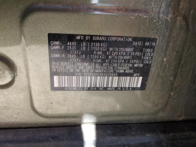 2019 SUBARU OUTBACK 2. - 4S4BSAHC6K3376609