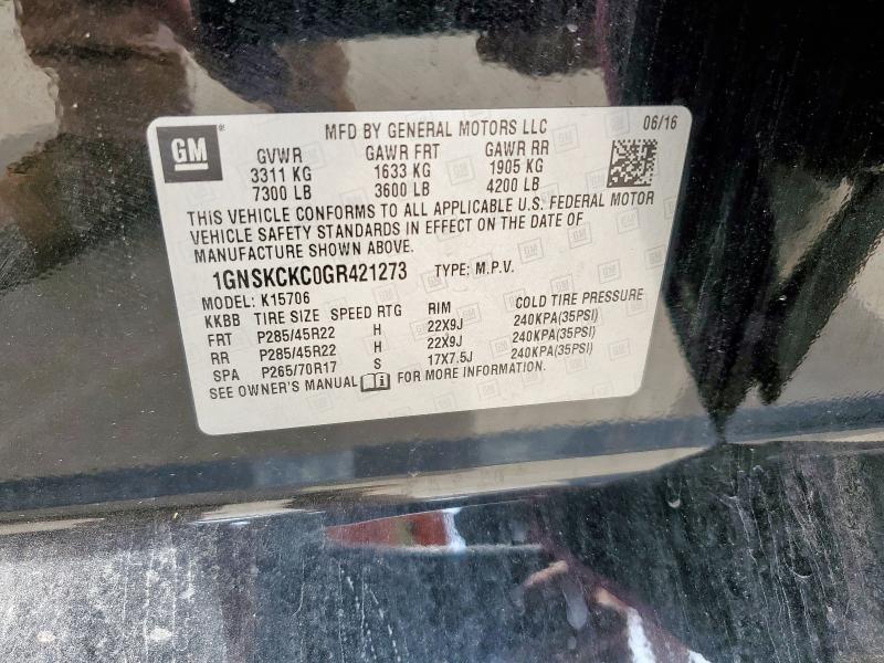 2016 CHEVROLET TAHOE K150 1GNSKCKC0GR421273