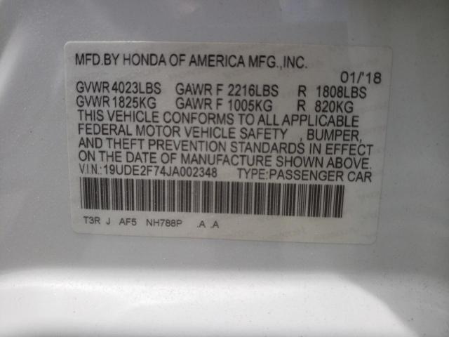 2018 ACURA ILX PREMIU 19UDE2F74JA002348