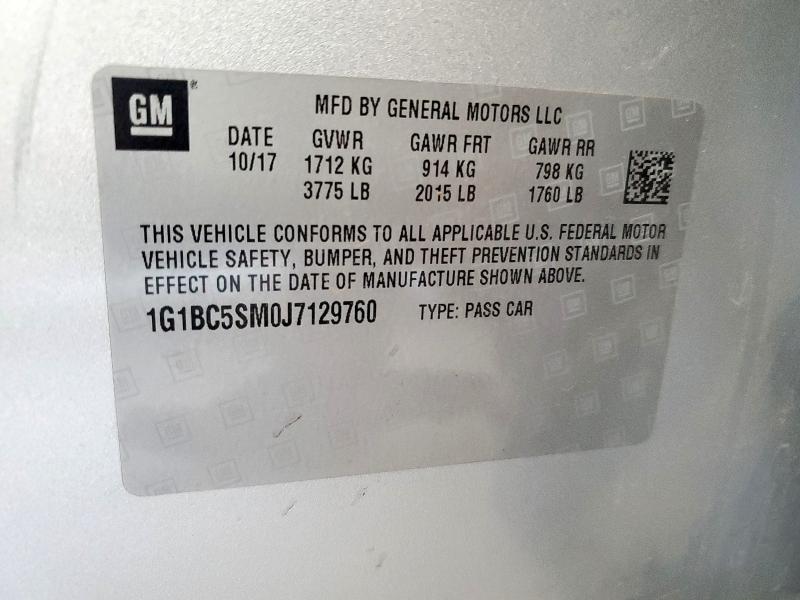 2018 CHEVROLET CRUZE LS - 1G1BC5SM0J7129760