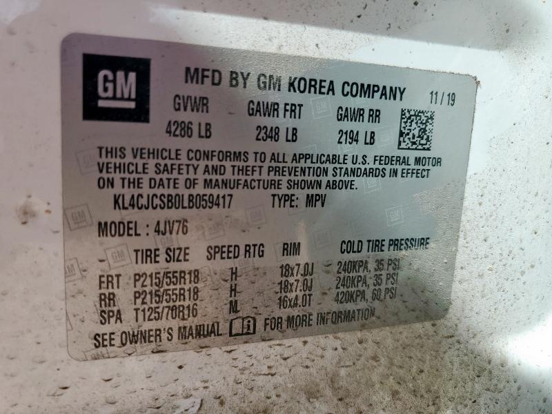 2020 BUICK ENCORE ESS KL4CJCSB0LB059417