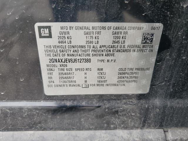 2018 CHEVROLET EQUINOX LT - 2GNAXJEV8J6127380