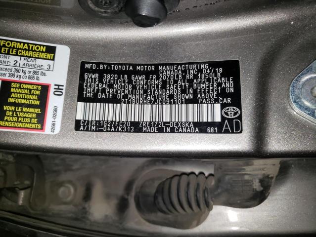 2018 TOYOTA COROLLA L - 2T1BURHE7JC091101