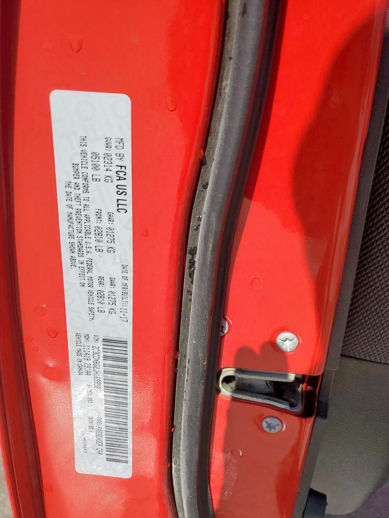 2018 DODGE CHARGER SX 2C3CDXBG2JH169958