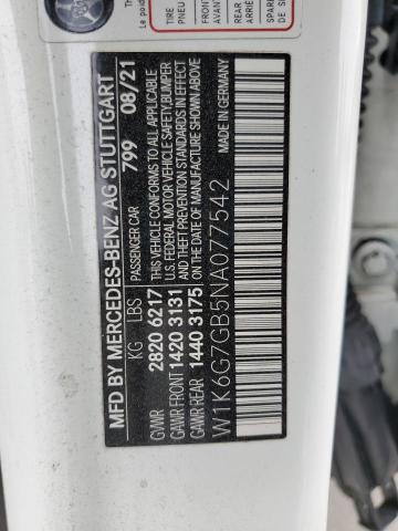 2022 MERCEDES-BENZ S 580 4MAT W1K6G7GB5NA077542