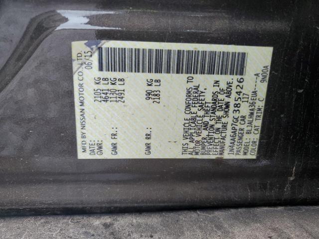 2016 NISSAN MAXIMA 3.5 1N4AA6AP7GC385426