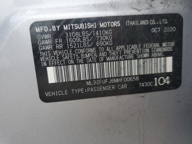 2021 MITSUBISHI MIRAGE G4 ML32FUFJ6MHF00658