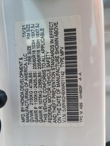2021 HONDA CR-V EXL 5J6RW2H8XMA011142