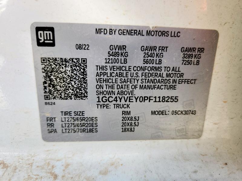2023 CHEVROLET SILVERADO 1GC4YVEY0PF118255