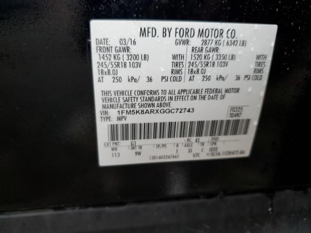 2016 FORD EXPLORER P - 1FM5K8ARXGGC72743