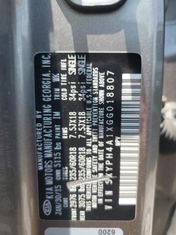 2016 KIA SORENTO EX 5XYPH4A1XGG018807