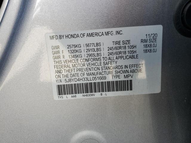 2020 ACURA MDX 5J8YD4H33LL051669