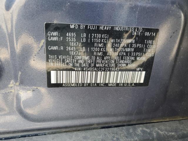 2015 SUBARU OUTBACK 2. - 4S4BSALC2F3219642