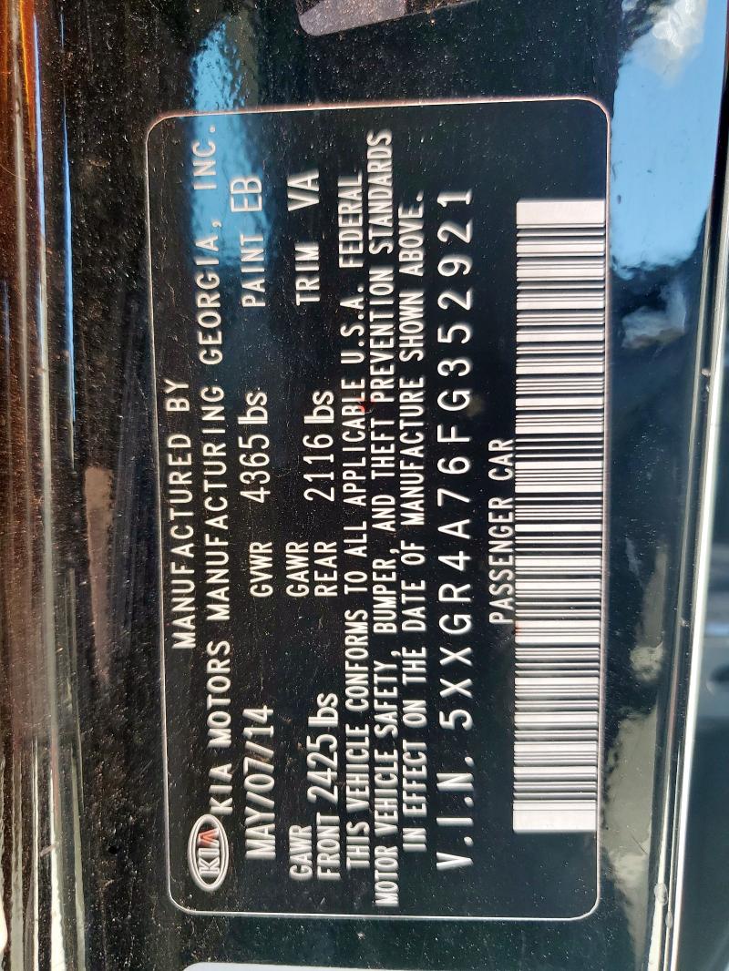 2015 KIA OPTIMA SX 5XXGR4A76FG352921