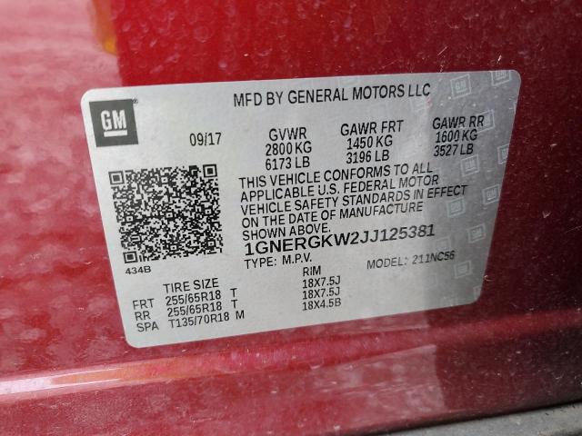 2018 CHEVROLET TRAVERSE L - 1GNERGKW2JJ125381