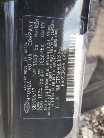 2017 HYUNDAI ACCENT SE KMHCT5AE8HU363352