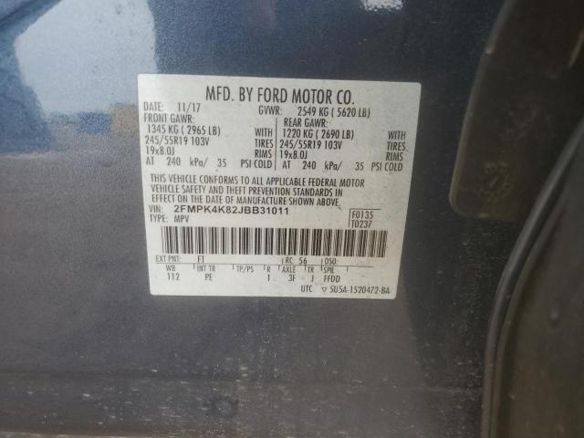 2018 FORD EDGE TITAN 2FMPK4K82JBB31011