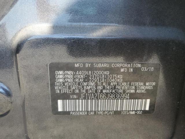 2018 SUBARU WRX STI LI JF1VA2T66J9836994