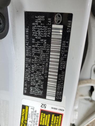 2019 TOYOTA CAMRY L - 4T1B11HK2KU752632