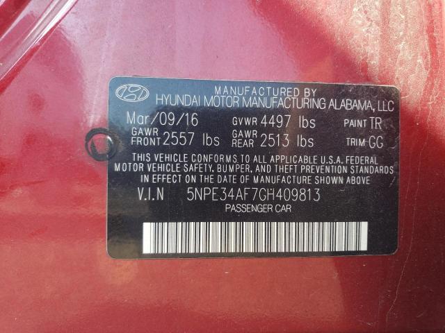 2016 HYUNDAI SONATA SPO - 5NPE34AF7GH409813