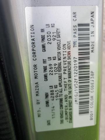 2015 MAZDA 6 TOURING JM1GJ1V52F1220197