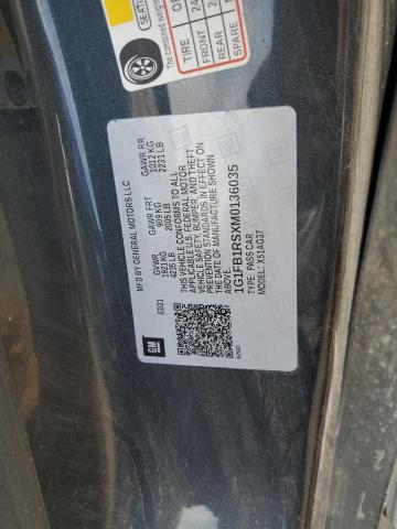 2021 CHEVROLET CAMARO LS - 1G1FB1RSXM0136035