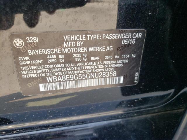 2016 BMW 328 I SULE WBA8E9G55GNU28358