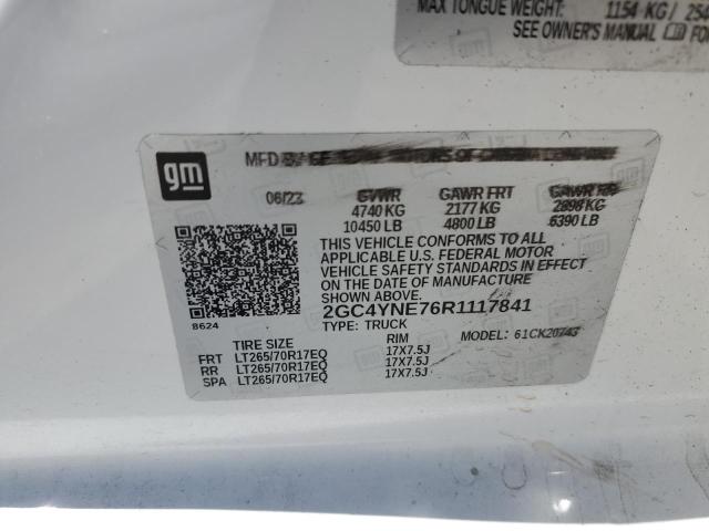 2024 CHEVROLET SILVERADO K2500 HEAVY DUTY LT 2GC4YNE76R1117841