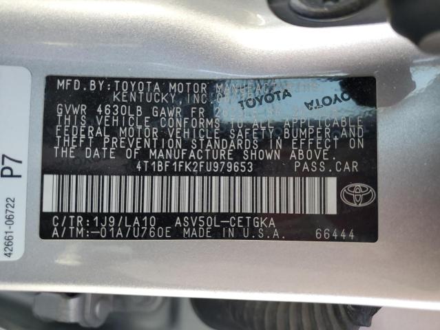 2015 TOYOTA CAMRY LE - 4T1BF1FK2FU979653