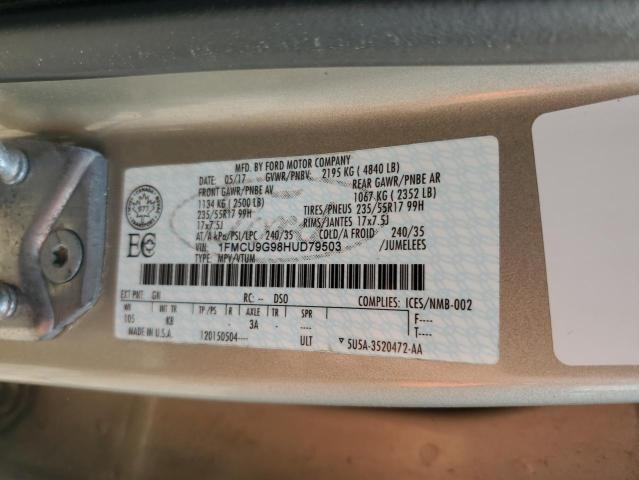 2017 FORD ESCAPE SE - 1FMCU9G98HUD79503