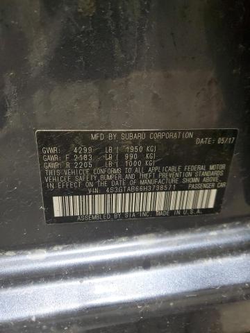 2017 SUBARU IMPREZA PR 4S3GTAB66H3738571