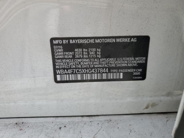 2017 BMW 430I GRAN WBA4F7C5XHG437844