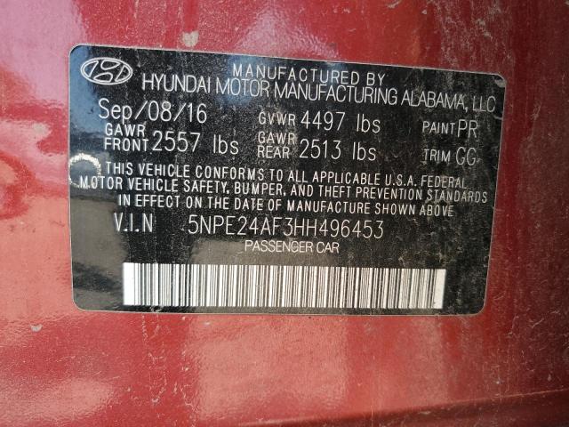 2017 HYUNDAI SONATA SE - 5NPE24AF3HH496453