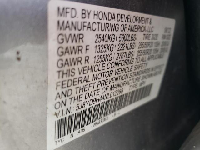 2022 ACURA MDX TECHNO - 5J8YD9H44NL012288