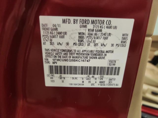2011 FORD ESCAPE LIM - 1FMCU9EG5BKC16747