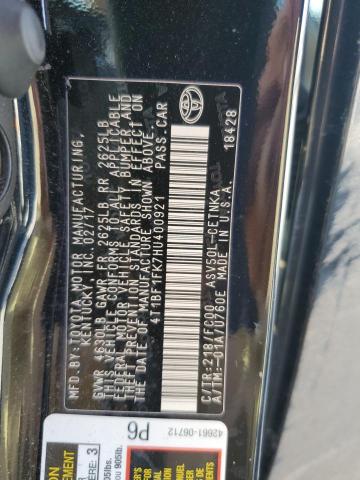 2017 TOYOTA CAMRY LE - 4T1BF1FK7HU400921