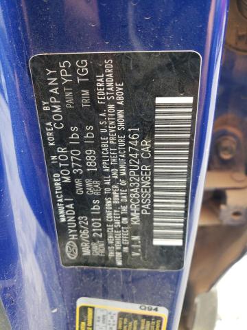 2023 HYUNDAI VENUE SEL KMHRC8A32PU247461