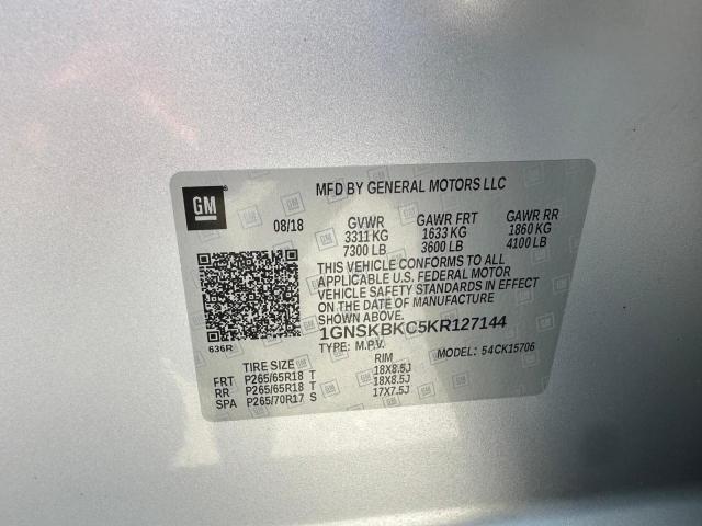 2019 CHEVROLET TAHOE K150 1GNSKBKC5KR127144