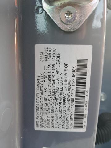 2024 HONDA RIDGELINE 5FPYK3F1XRB010779