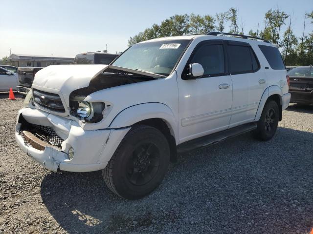 TOYOTA SEQUOIA SR 2003 white  gas 5TDZT34A53S143658 photo #1