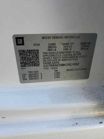 2019 GMC SIERRA C15 1GTR8AEH8KZ417692