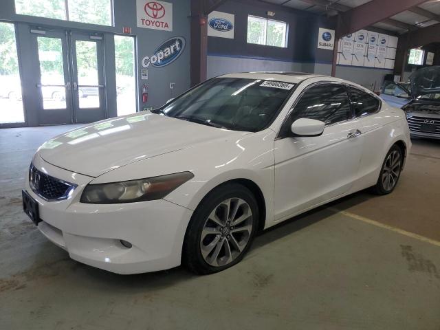 HONDA ACCORD EXL 2009 white coupe gas 1HGCS22849A001361 photo #1