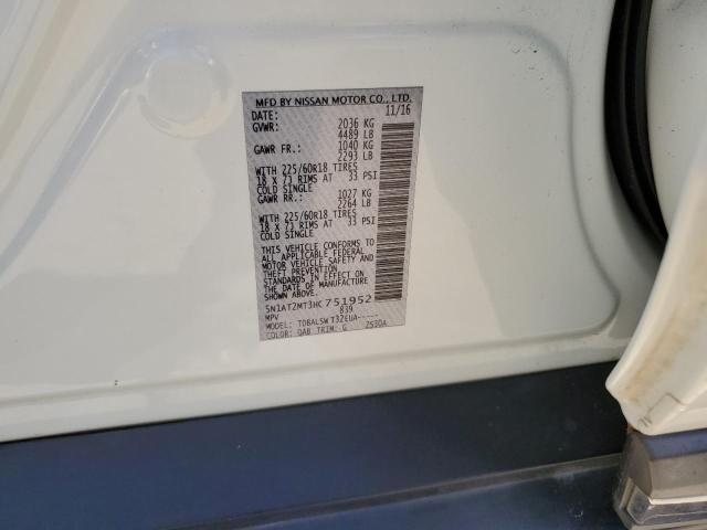 2017 NISSAN ROGUE S - 5N1AT2MT3HC751952