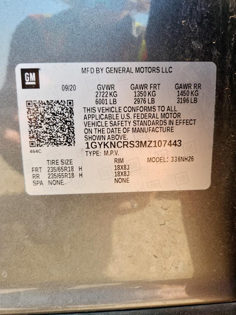 2021 CADILLAC XT5 PREMIU - 1GYKNCRS3MZ107443