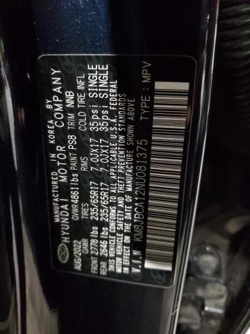 2022 HYUNDAI TUCSON BLU KM8JBCA12NU081375