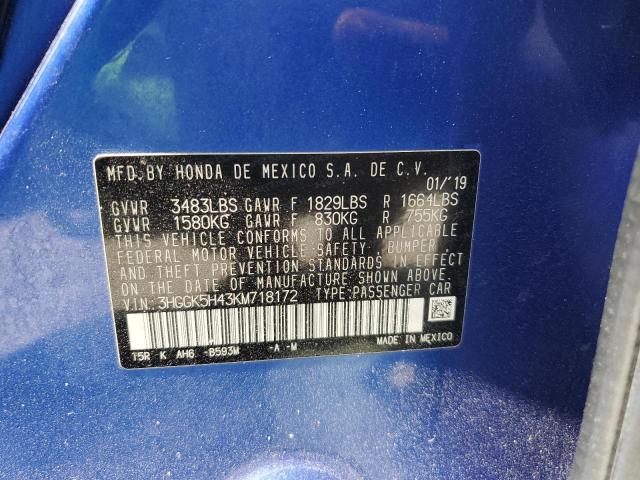 2019 HONDA FIT LX 3HGGK5H43KM718172