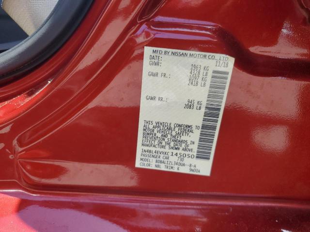 2019 NISSAN ALTIMA SL 1N4BL4EVXKC145050