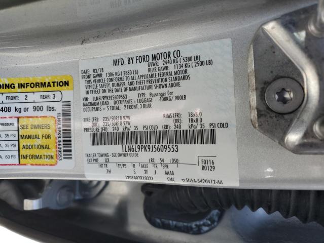 2018 LINCOLN CONTINENTA 1LN6L9PK9J5609553