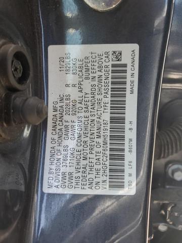 2021 HONDA CIVIC LX - 2HGFC2F60MH519187