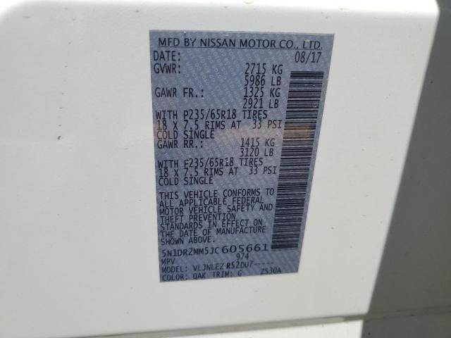 2018 NISSAN PATHFINDER - 5N1DR2MM5JC605661